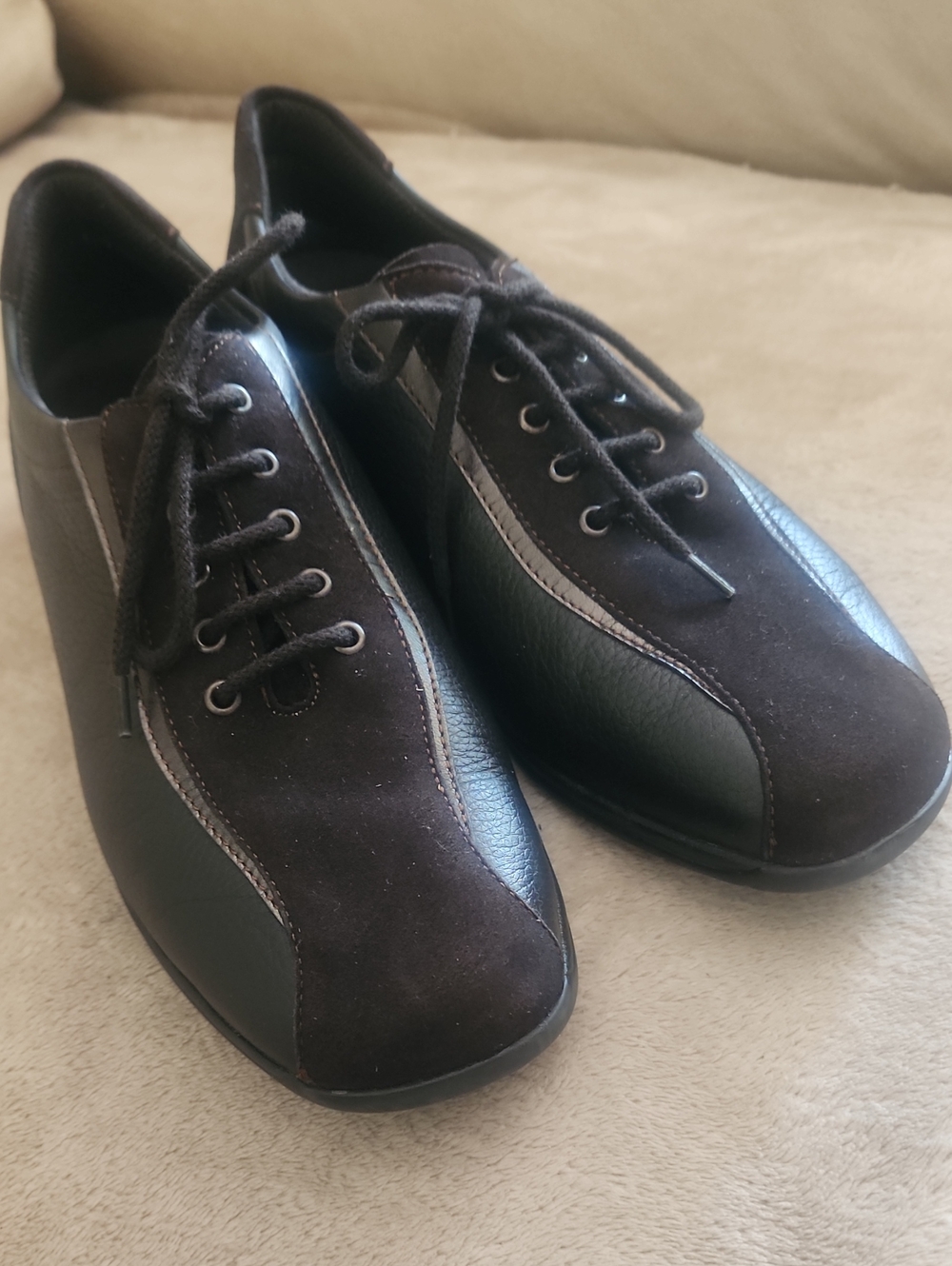 Jenny by Ara shoes featuring a dark brown leather Casual Lace-Up Comfort Shoes